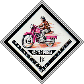 Motorcycle Rider on a Pannonia Motorcycle