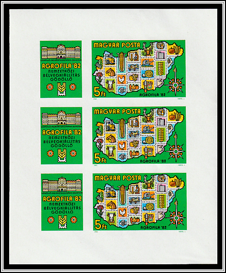 Map of Hungary with Agricultural Products, Compass Rose, Hungarian University of Agriculture