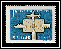 Envelope, Airplane, Locomotive, Quill Pen, Cargo Ship