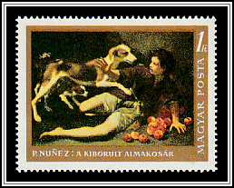 A Boy with an Apple Basket and Two Dogs, Pedro Nuñez de Villavicencio