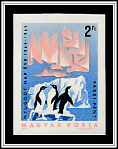 Antarctica; Aurora, Iceberg, Adélie Penguin (Pygoscelis adeliae)