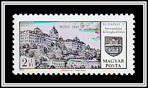 View of Buda, 1895, City Coat of Arms