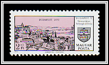 View of Budapest, 1970, City Coat of Arms