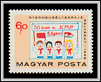 Children with Banners and Flags