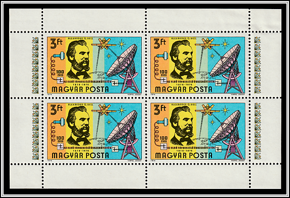 Alexander Graham Bell, Telephone, Molniya Satellite, and Ground Station