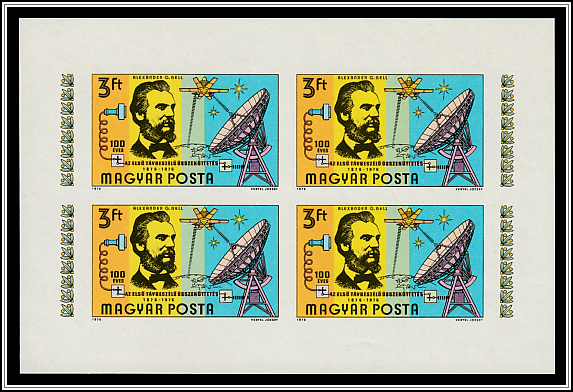Alexander Graham Bell, Telephone, Molniya Satellite, and Ground Station