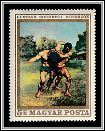 The Wrestlers; Gustave Courbet