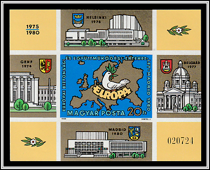 Map of Europe, Peace Dove, Conference Venues, Coats of Arms