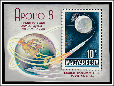 Earth, Moon, and Apollo 8 Flight Path