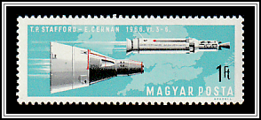 Gemini 9 Spacecraft and Agena Docking Target