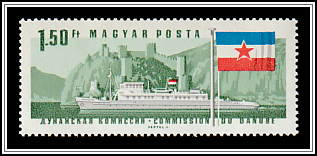 Tugboat Szekszárd, Golubac Fortress (Yugoslavia); Flag of Yugoslavia