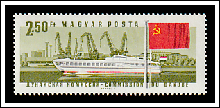 Hydrofoil Sirály I, Port of Izmail; Flag of the Soviet Union