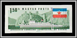 Tugboat Szekszárd, Golubac Fortress (Yugoslavia); Flag of Yugoslavia