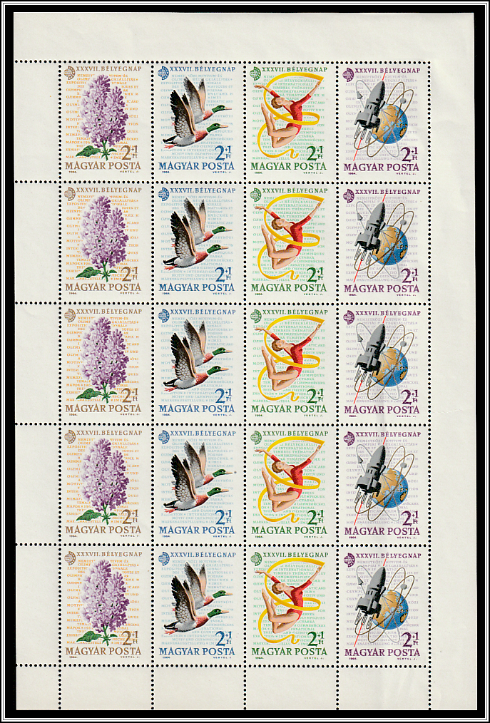 Lilac, Mallard, Rhythmic Gymnast, Globe and Rocket