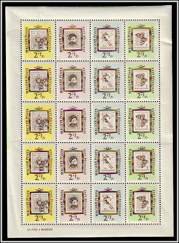 Stamp from Austria with Pest Postmark, Stamps from Hungary