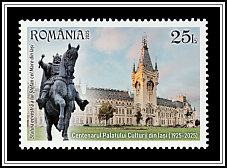 Oblique View of the Palace Façade, Stephen the Great Statue