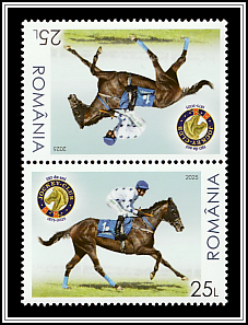 Equestian Competitors Tête-bêche Pair Type II