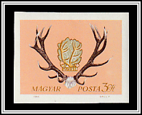 Emblem of the Hungarian Hunters' Association, Red Deer Antlers