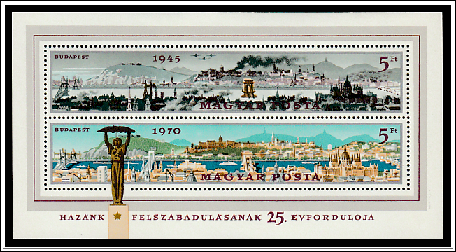 Views of Budapest in 1945 and 1970