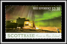 Aurora over the Antarctic Station