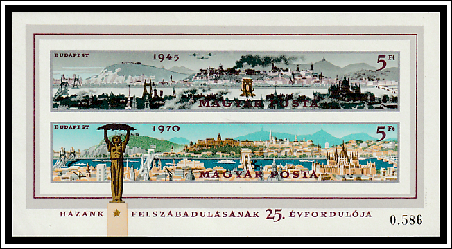 Views of Budapest in 1945 and 1970