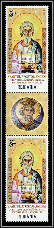 Mosaic of Saint Andrew Gutter Pair from Column 3