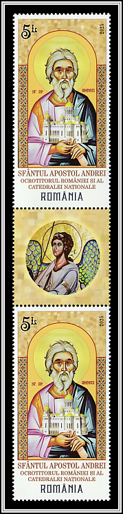 Mosaic of Saint Andrew Gutter Pair from Column 7