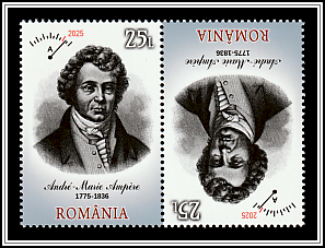 Ampère and Ammeter Tête-bêche Pair
