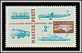 Tram, Bus, Passenger Ship <i>Rakoczi</i>, Jet Plane, Southern Railway Station in Budapest (1963)