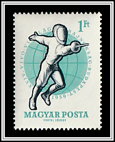 Fencer in Attack Position