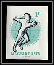 Fencer in Attack Position